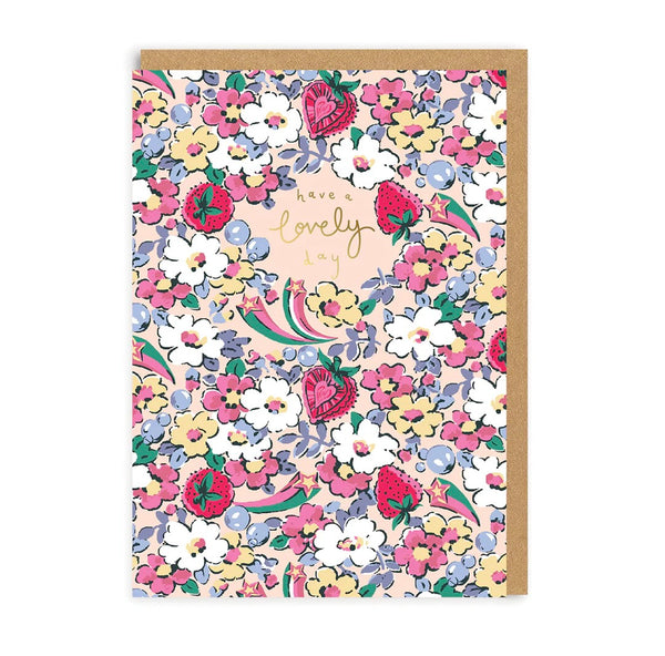 Have A Lovely Day Self Care Ditsy Greeting Card