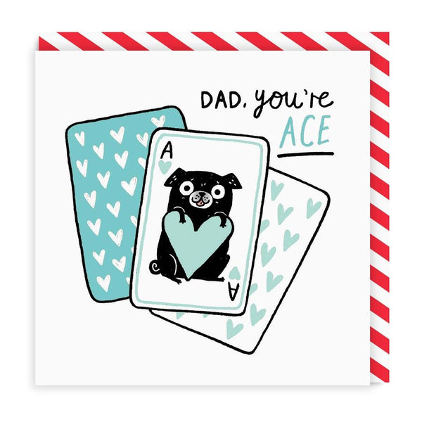 Dad You’re Ace Square Greeting Card