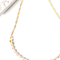 In The Woods 24k Gold Plated & Fresh Water Pearl Necklace