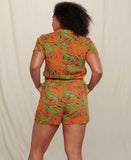 Camp Cove Romper -Kelp Aloha Print