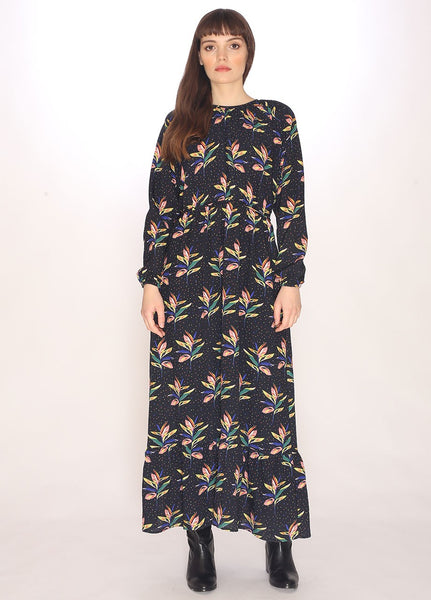 Dots & Petals Long Dress