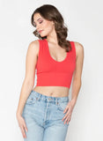 Bamboo Deep V Rib Top