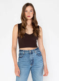 Bamboo Deep V Rib Top