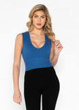 Bamboo Deep V Rib Top