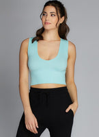 Bamboo Deep V Rib Top