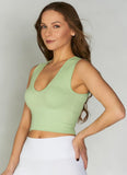 Bamboo Deep V Rib Top