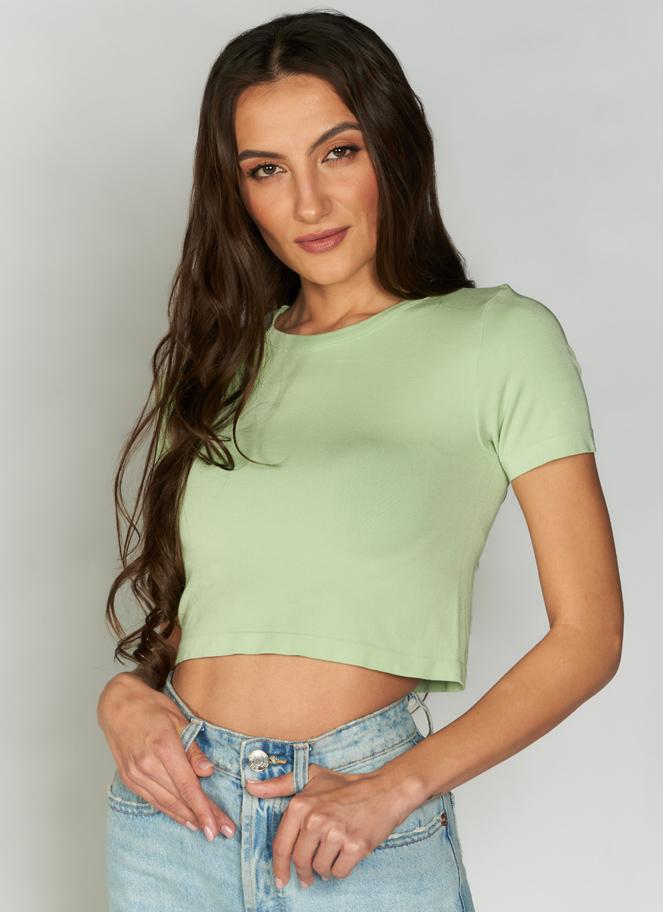 Bamboo Short Sleeve Crop Top