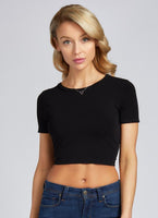 Bamboo Short Sleeve Crop Top