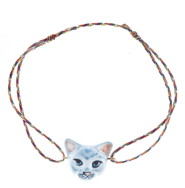 Grey Cat Charm Bracelet
