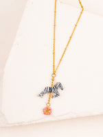 Zebra Carousel + Flower Necklace