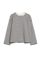 Frankaa Stripe Sweatshirt - Undyed/Black