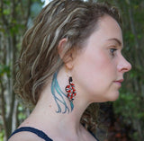 Coral Snake Hoop Earrings