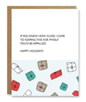 Appalled Greeting Card