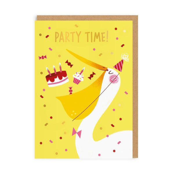 Pelican Party Time Greeting Card