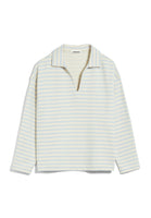 Nairaa Stripe Sweatshirt - Morning Sky/Undyed