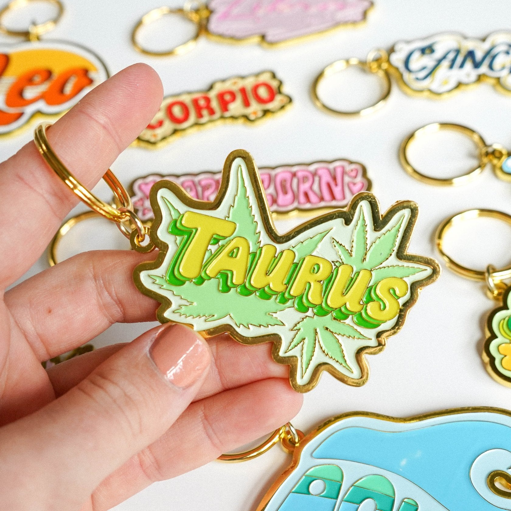 Wild Rose Zodiac Keychain
