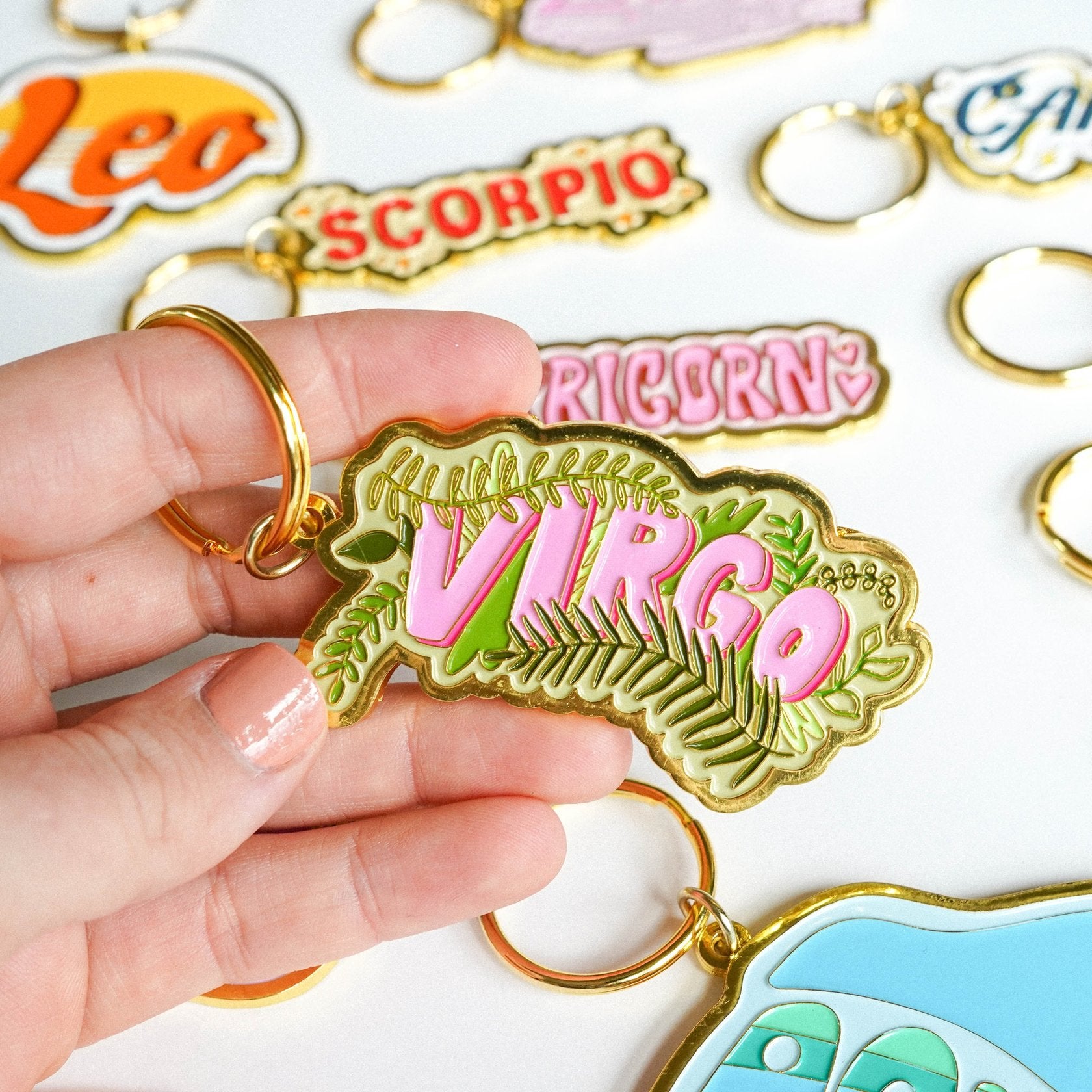 Wild Rose Zodiac Keychain