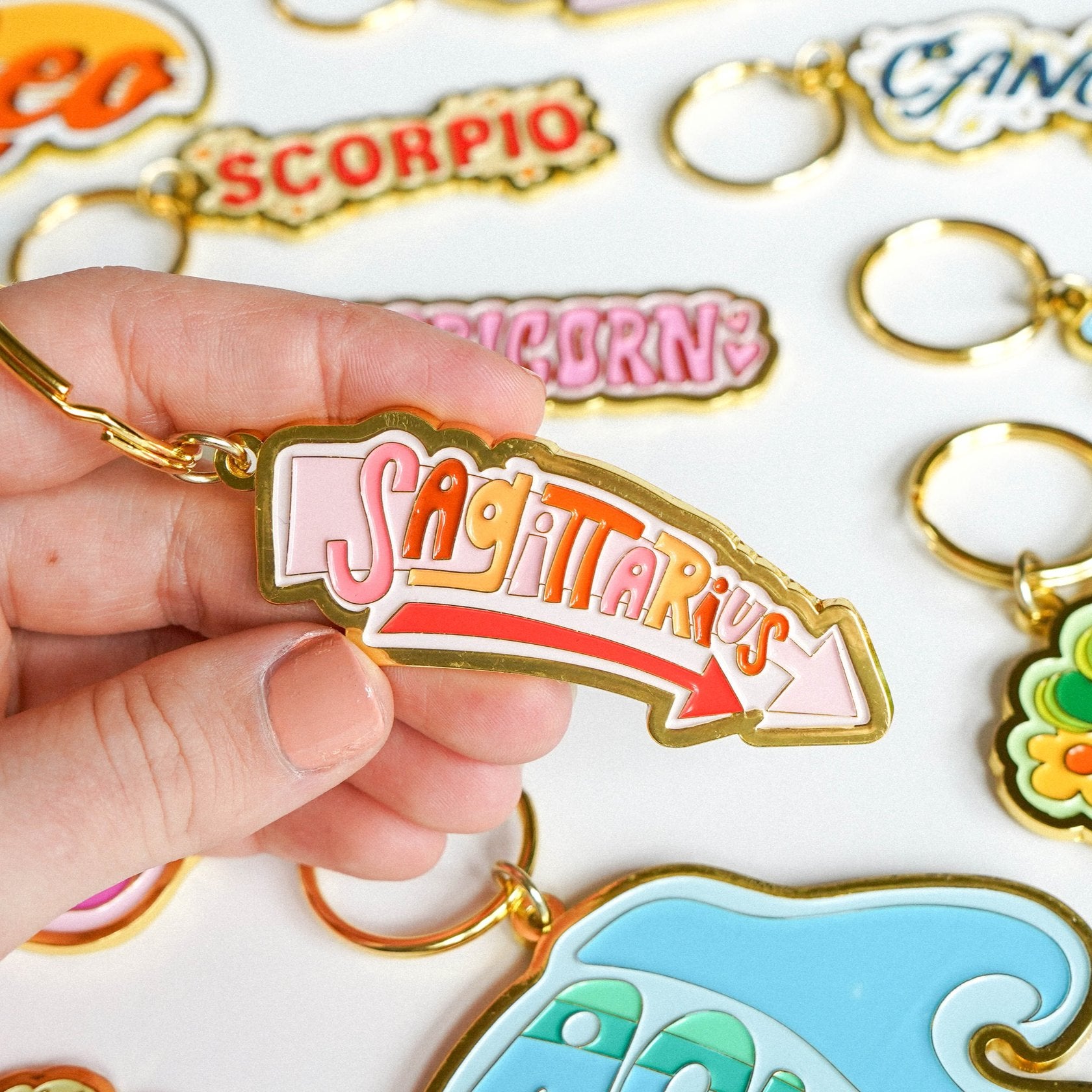Wild Rose Zodiac Keychain