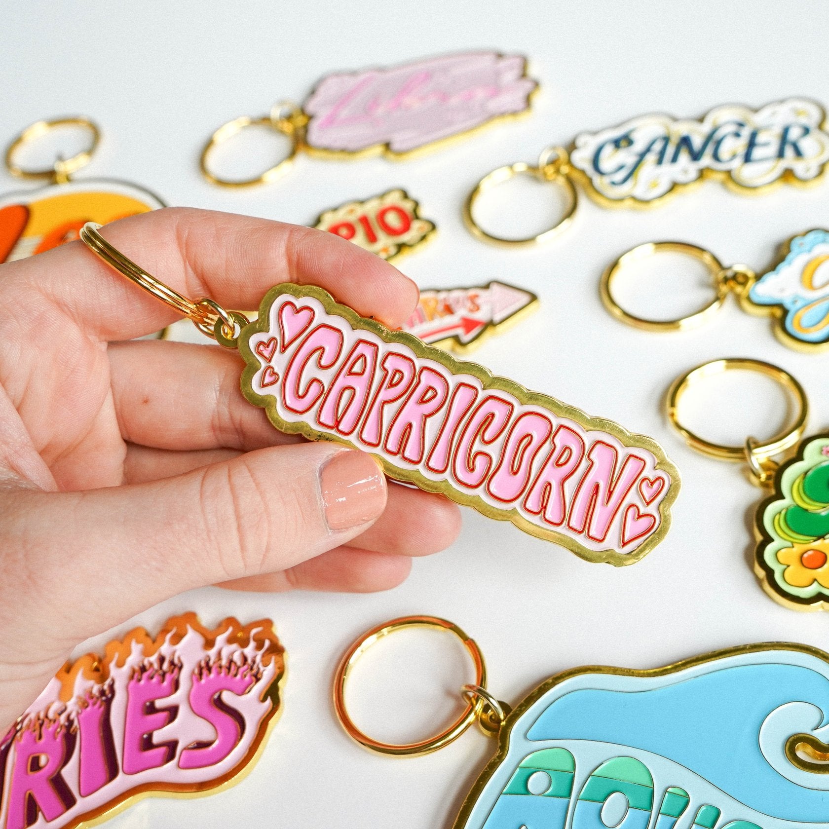 Wild Rose Zodiac Keychain