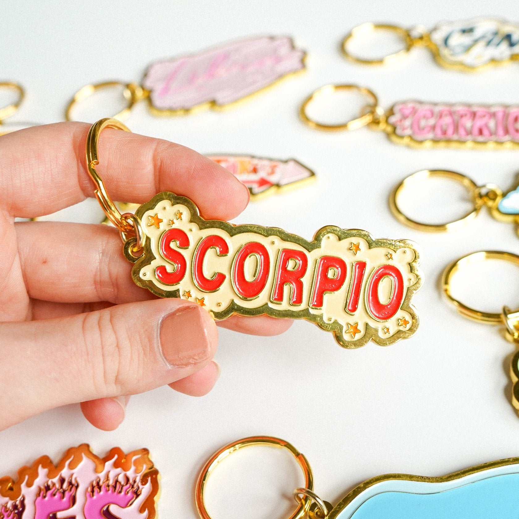 Wild Rose Zodiac Keychain