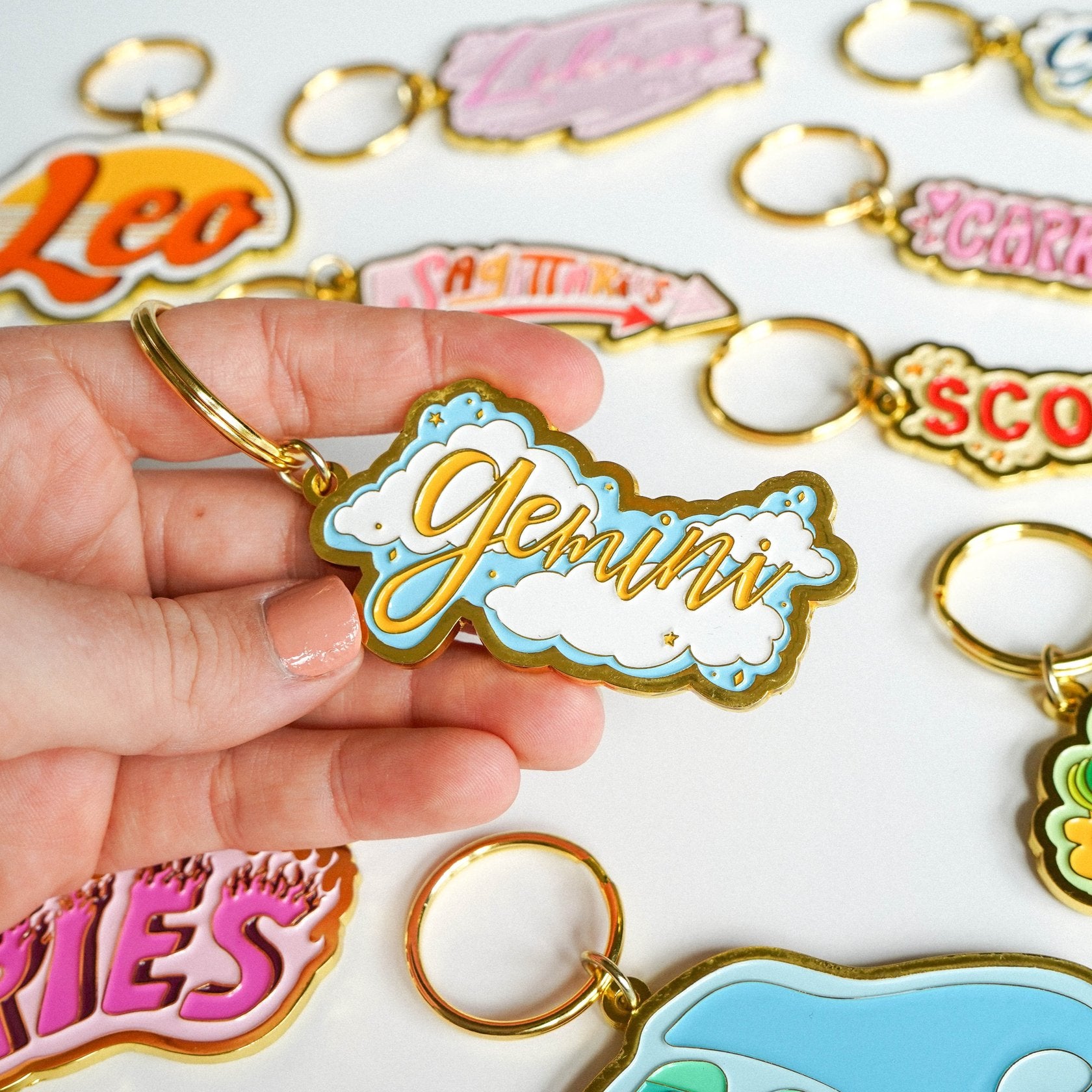 Wild Rose Zodiac Keychain