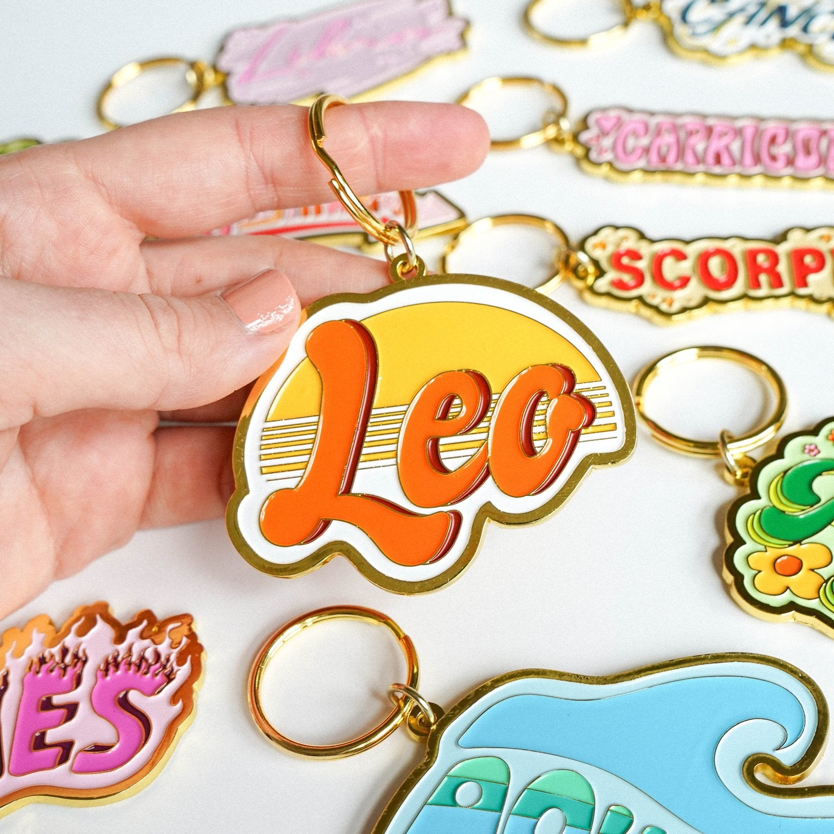 Wild Rose Zodiac Keychain