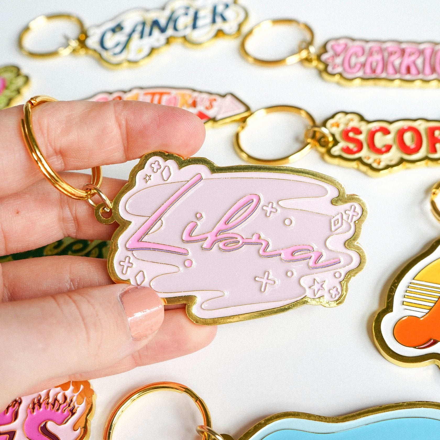 Wild Rose Zodiac Keychain