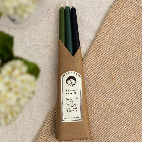 Beeswax Taper Candle Set