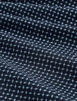 Patterned Short Sleeve Shirt - Blue Minimal Design