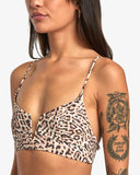 Meow V-Wire Crop Top Cheeky Bikini Top