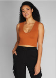 Bamboo Deep V Rib Top