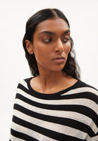Rathaa Striped Knit Pullover - Black/Off White