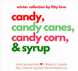 Candy, Candy Canes, Candy Corn & Syrup Candle