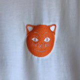 Embroidered Cat Face Tee