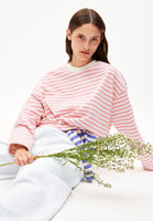 Frankaa Stripe Sweatshirt - Raspberry Pink/Undyed