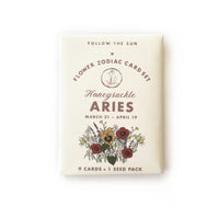 Flower Zodiac Sticker Card Set
