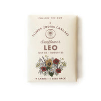 Flower Zodiac Sticker Card Set