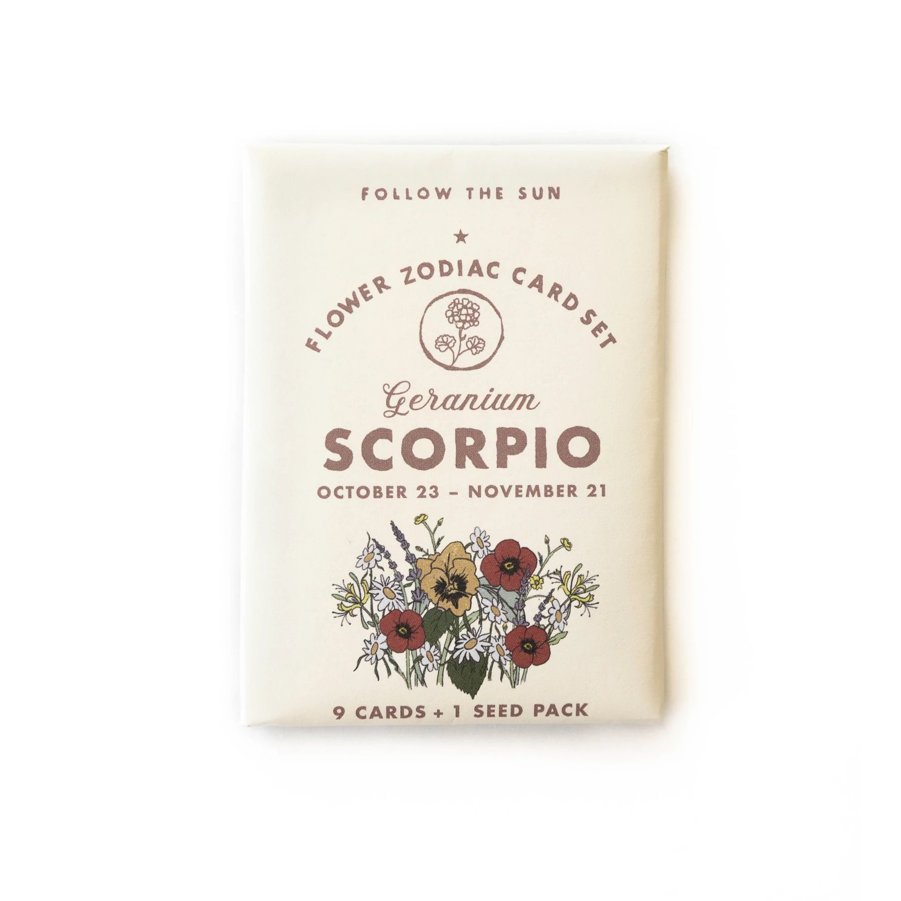 Flower Zodiac Sticker Card Set