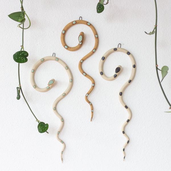 Ceramic Wall Snake - Spiral