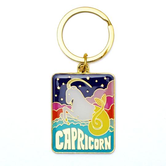 Zodiac Enamel Keychain
