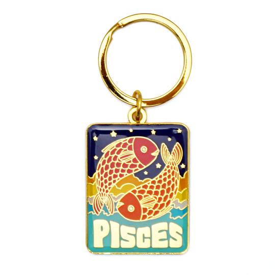 Zodiac Enamel Keychain