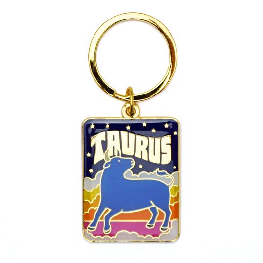 Zodiac Enamel Keychain
