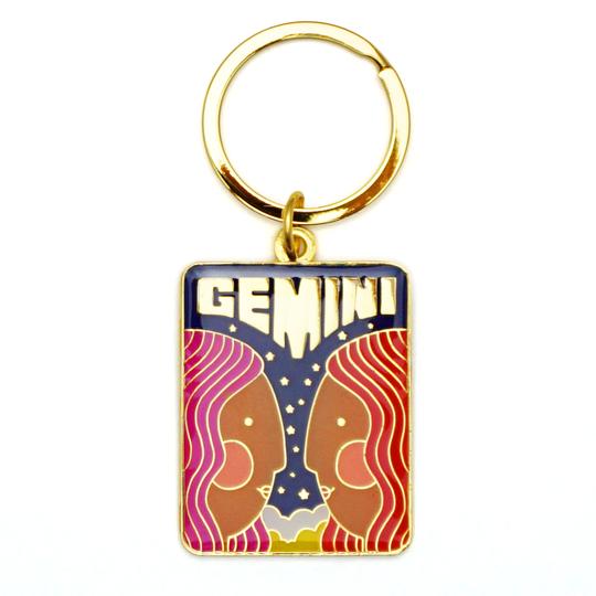 Zodiac Enamel Keychain