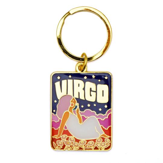 Zodiac Enamel Keychain