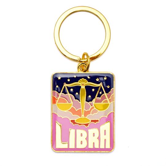 Zodiac Enamel Keychain