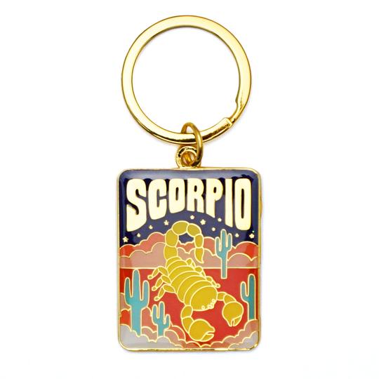 Zodiac Enamel Keychain