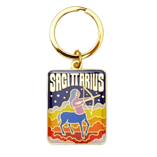Zodiac Enamel Keychain