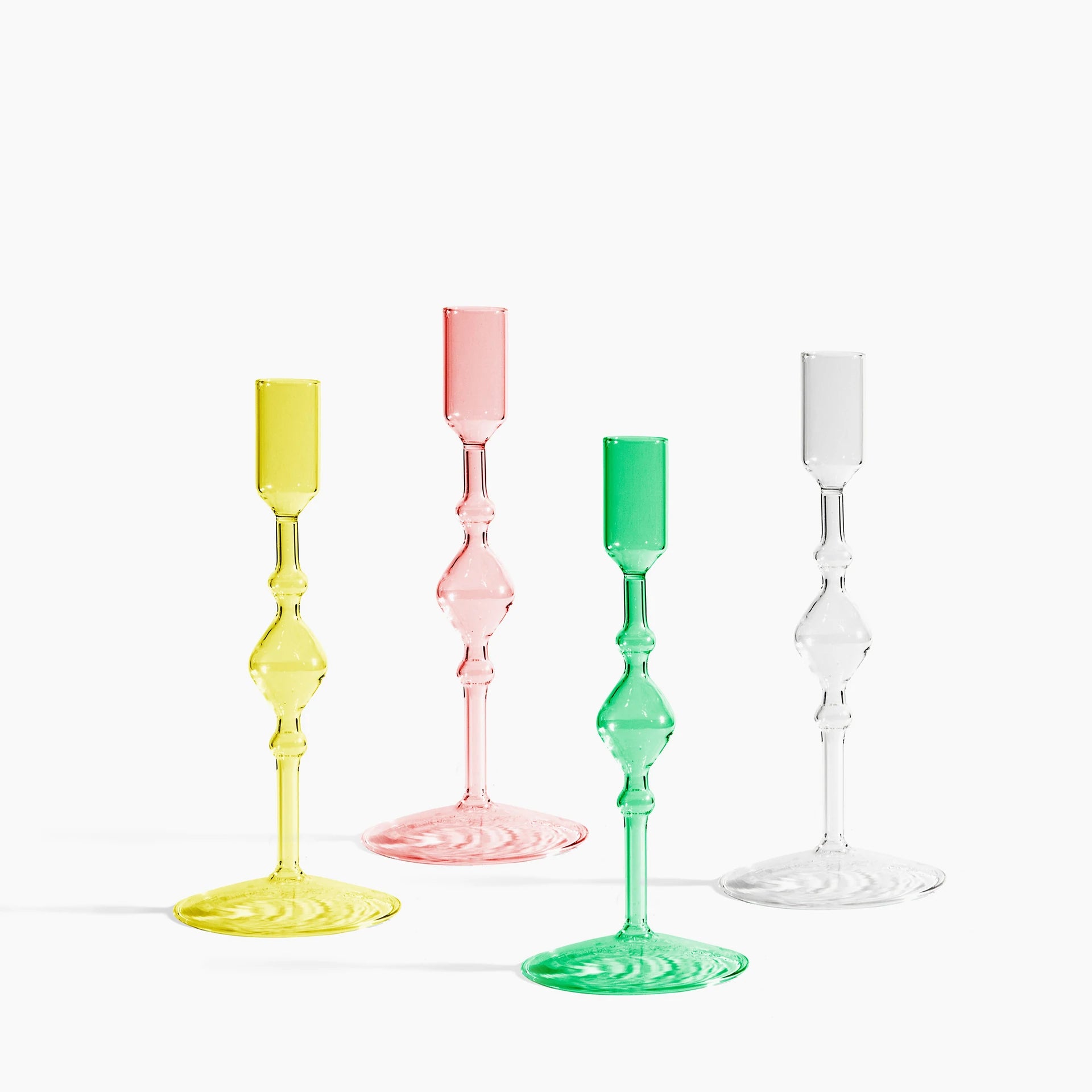 Glass Candlestick Holder in Tall