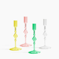Glass Candlestick Holder in Tall