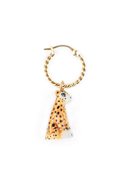 Leopard Mini Hoop Earring